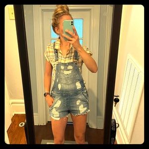 Hudson denim short overalls